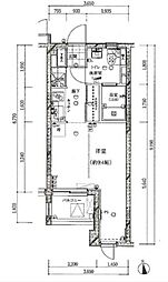 フォルス学芸大学ラクシーズ 1Kの間取図画像