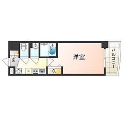 Luxe今里2 1Kの間取図画像