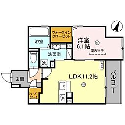 ユニヴェール千里中央 1LDKの間取図画像
