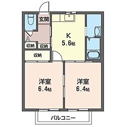 ニューエイト 2Kの間取図画像