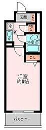アドリーム横浜初音 1Kの間取図画像