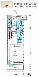 GALICIA西馬込 1Kの間取図画像