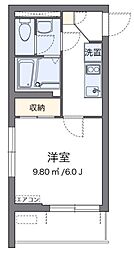 クレイノ錦 1Kの間取図画像