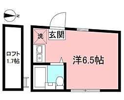 ピュアハウス白楽1番館 ワンルームの間取図画像
