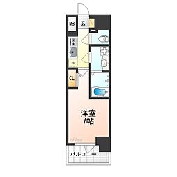 ファーストフィオーレ川西プリモ 1Kの間取図画像