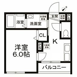MAISONCORGI 1Kの間取図画像