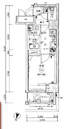 グランヴァン赤坂 1Kの間取図画像