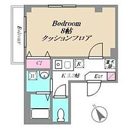 エドエル鳴子 1Kの間取図画像