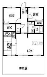 三愛シティライフ野間レイクビュー 3LDKの間取図画像