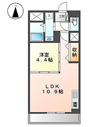 アルテミス湘南海岸 1LDKの間取図画像