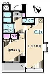 グリーンリーフ オオツカ 4階1LDKの間取り