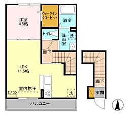 グレイス坂戸 1LDKの間取図画像