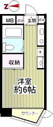 パークサイド野川公園 ワンルームの間取図画像