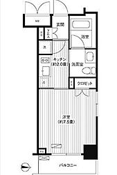グランハイツ錦糸町 1Kの間取図画像