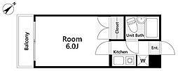美咲の翔ヒルズ 1Kの間取図画像