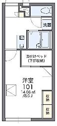 レオパレスアトリオ 1Kの間取図画像