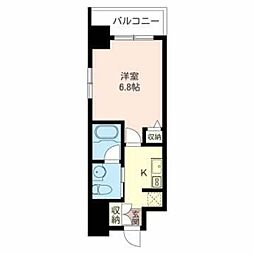 エスティメゾン品川シーサイド3 1Kの間取図画像