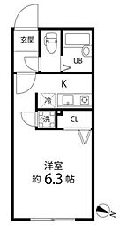 Branche笹塚 ワンルームの間取図画像