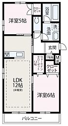ClairCourt 2LDKの間取図画像