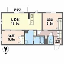 ＳｈａＭａｉｓｏｎ　ＧＲＡＣＩＡ　ＩＷＡＤＥ　II B107 ｜ 和歌山県岩出市川尻字木殿41-1、19番1（賃貸アパート2LDK・1階・58.27㎡） その2