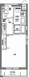 PatinaV代々木上原 1Kの間取図画像