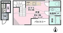 リレイミ ワンルームの間取図画像