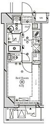 ラフィスタ芝新町 1Kの間取図画像