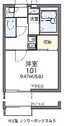 レオパレスモワピエス 1Kの間取図画像