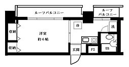 スカイコート武蔵小杉 1Kの間取図画像