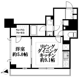 シティタワー横濱 1LDKの間取図画像