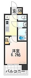 プレリス尼崎レーネヴィア 1Kの間取図画像