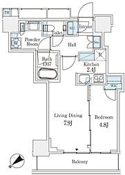 MIDTOWERGRAND 1LDKの間取図画像