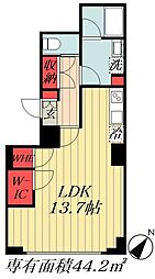 コスモビル ワンルームの間取図画像