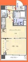 シャンボール南品川 1DKの間取図画像