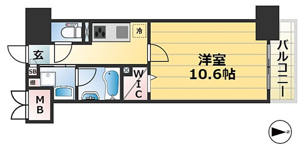 兵庫県神戸市中央区磯辺通１丁目(賃貸マンション1K・9階・34.76㎡)の写真 その2