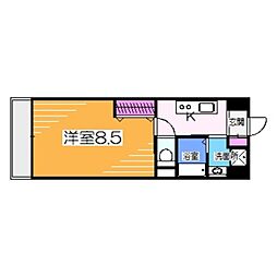 フィオレ・レジデンス出島海岸通 1Kの間取図画像
