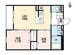 robot home 相模原II 2LDKの間取図画像