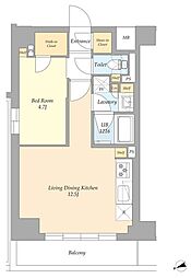 AIFLAT杉並高井戸 1LDKの間取図画像
