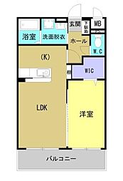 SOLID HATAKENAKA 1LDKの間取図画像
