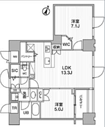 東神田テラスレジデンス 2LDKの間取図画像