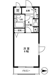 ライオンズマンション五反野第6 1Kの間取図画像
