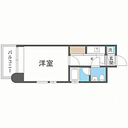 エステートモア平尾山荘通り 1Kの間取図画像