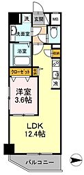 クラヴィーア練馬 1LDKの間取図画像