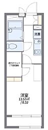 レオパレスフォーブル21A 1Kの間取図画像