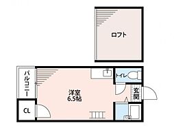 マキシム名島 ワンルームの間取図画像