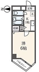 アーバンヒルズ永山 1Kの間取図画像
