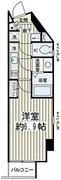 ルースト 1Kの間取図画像