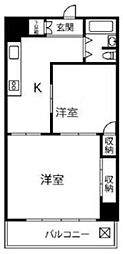 西尾久マンション 2Kの間取図画像