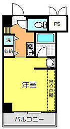 マジェスティビル ワンルームの間取図画像