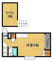 パル松崎 ワンルームの間取図画像